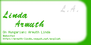 linda armuth business card